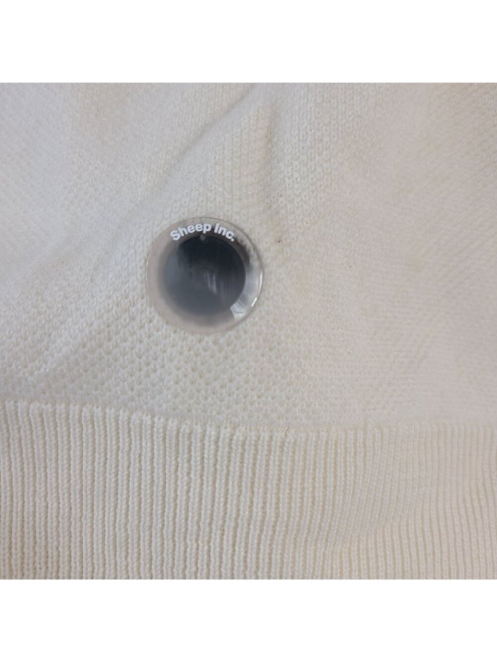 NEW Sheep Inc. Mens Pique Polo Shirt Raw White 100% Ultra-Fine Merino Wool Sz M - Picture 4 of 8